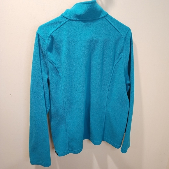 Land's End Teal Fleeces quarter zip pullover sweater size 10-12 - Picture 7 of 10